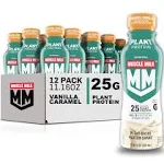 Muscle Milk Plant Based Protein Shake, Vanilla Caramel, 11.16 fl oz (Pack of 12)