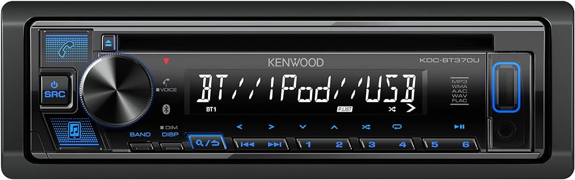 KENWOOD KDC-BT370U CD Car Stereo with Bluetooth, AM/FM Radio, Front High Power USB, Alexa Built in