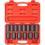 Tekton 1/2 Inch Drive Deep 6-Point Impact Socket Set