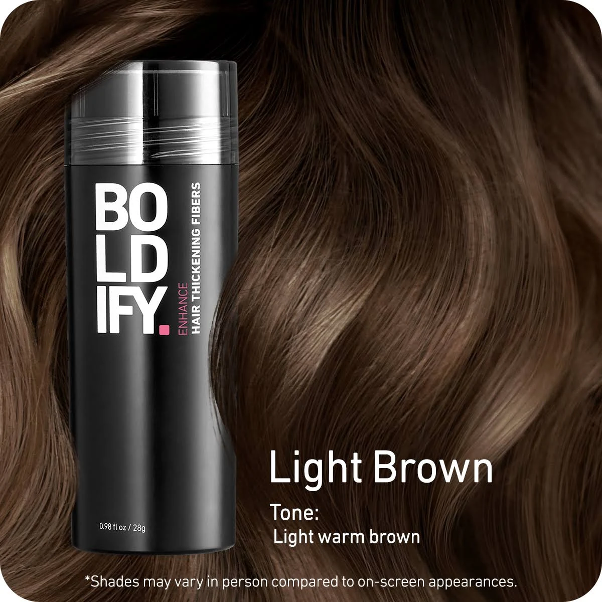 2- Boldify Hir Thickening Fibers Light Brown Spray 0.98oz