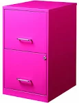 Hirsh 2 Drawer File Cabinet in Pink