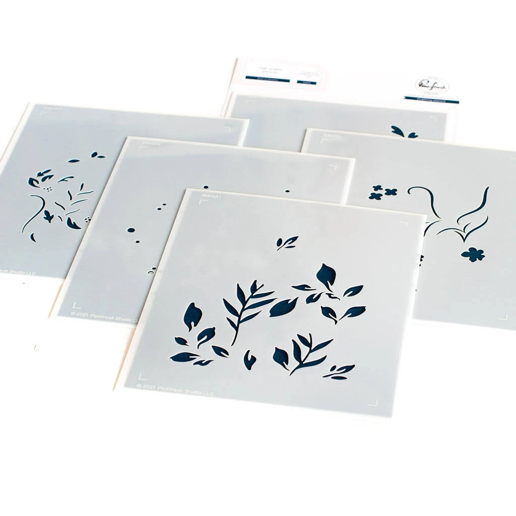 Pinkfresh Studio Stencils 4.25"X5.25" 5/Pkg