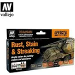 Vallejo Rust, Stain and Streaking Set Paint Set