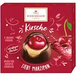 Niederegger "Cherry Loves Marzipan" Pralines Covered with Crisp and Dark Chocolate, 108g / 3.8oz | 6 pieces per Box | Deliciously Decadent: Premium, Handcrafted, Exquisite. Unique Flavor Fusion | Masterfully crafted in Germany since 1806.