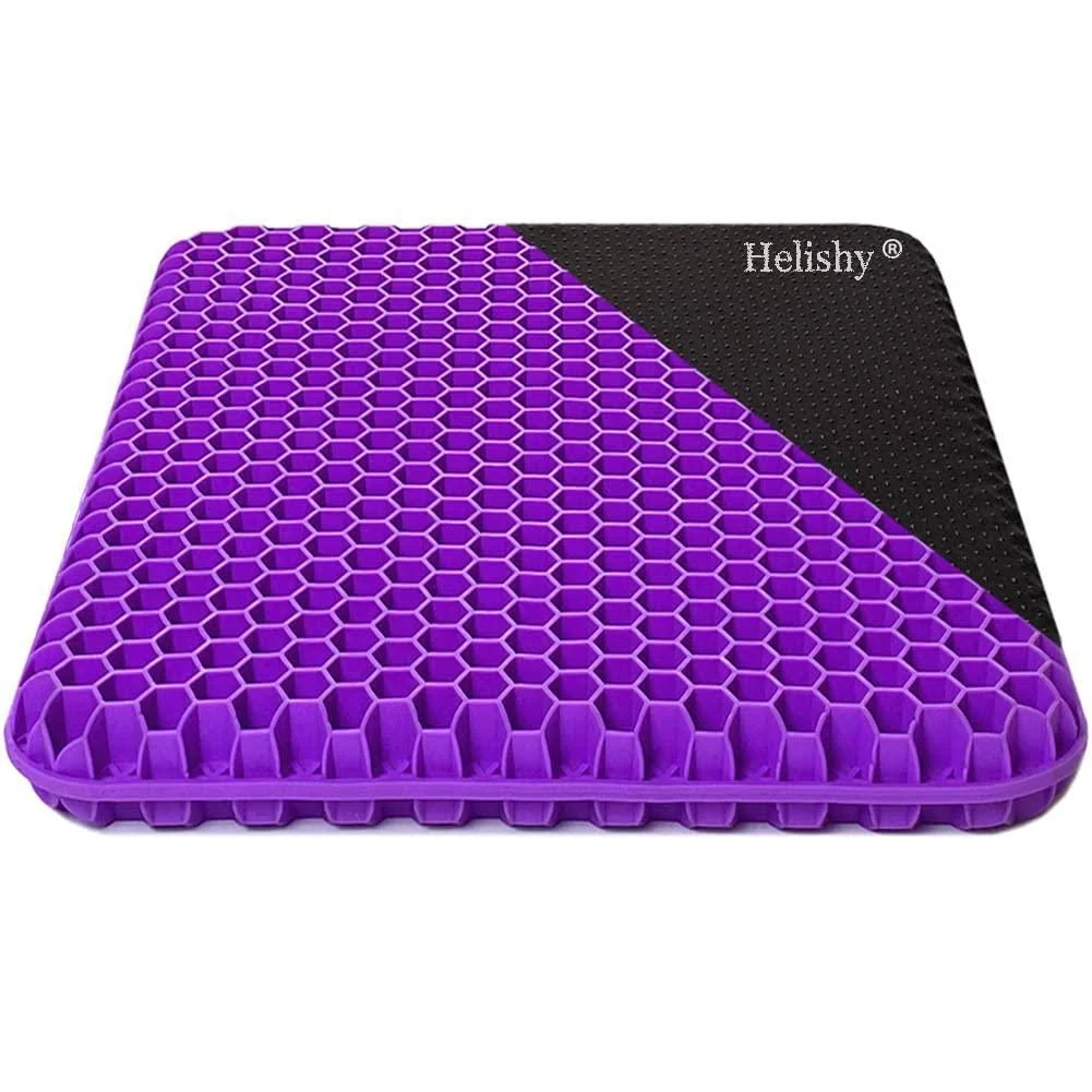 Helishy Gel Seat Cushion, Egg Seat Cushion Wheelchair Cushion with Non-Slip Cover ...