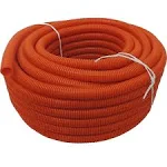 Flexible Polyethylene LDPE Non-Split Corrugated Wire Loom Tubing (1" Dia. x 100 ft, Yellow)