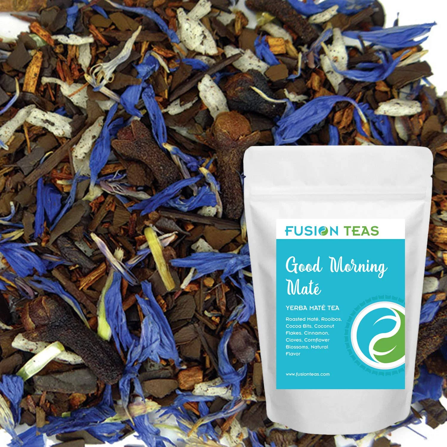 Good Morning Yerba Mate - Chocolate Chai Mate with Rooibos and Coconut - Gourmet Loose Leaf Tea - 1 Pound (16 Oz.) Pouch