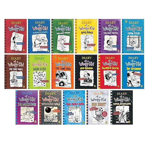 A Library of A Wimpy Kid 1-17 Boxed Set Complete Original Full Series Collection ...