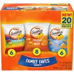 Goldfish Family Faves Variety pack Baked Snack Crackers, Cheddar (19.5 oz, 20 ct)