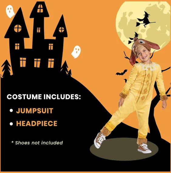 Disney&#039;s Wish Valentino Goat Yellow Jumpsuit + Headpiece Boys Halloween Costume