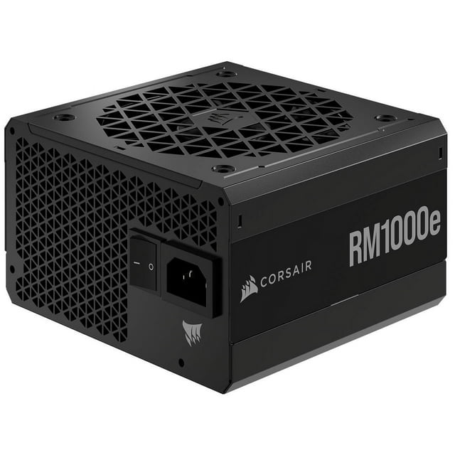 Corsair RM1000e Fully Modular Low-Noise ATX Power Supply (Dual EPS12V Connectors, Low-Noise, 105°C-Rated Capacitors, 80 PLUS Gold-Certified Efficiency, Modern Standby Support) Black