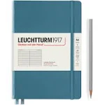 Leuchtturm1917 A5 Medium Hardcover Ruled Notebook - Stone Blue