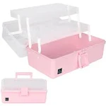 WEWLINE Art Storage Box Craft Organizer 3-Layers Sewing Box with Handle Craft...