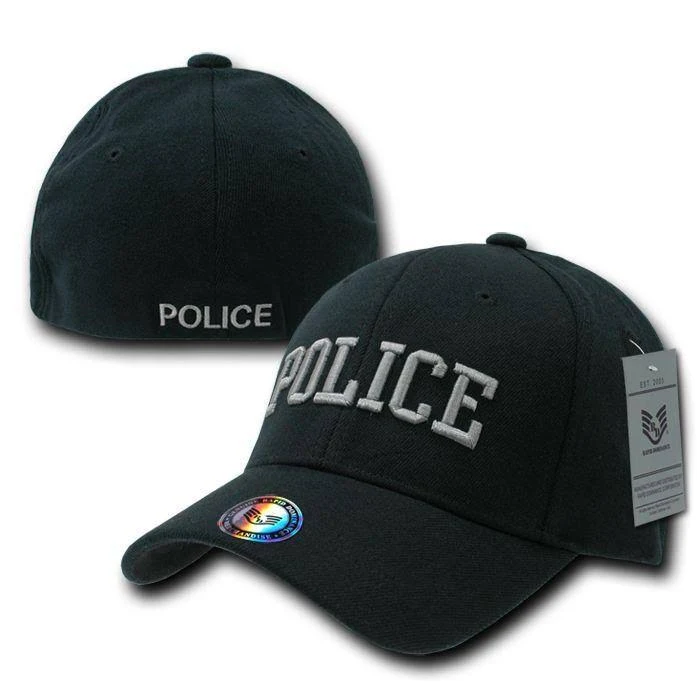 USA Military Law Enforcement Flexfit Fitted Embroidered Baseball Dad Caps Hats