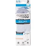 Copper Fit Infused Sport Crew Socks 2 Pair Large L/XL White Size M 9-12 W 10-13