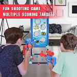 YEEBAY Shooting Game Toy for Age 6, 7, 8,9,10+ Years Old Kids, Boys - 2pk Foam Ball Popper Air Guns & Shooting Target & 24 Foam Balls 