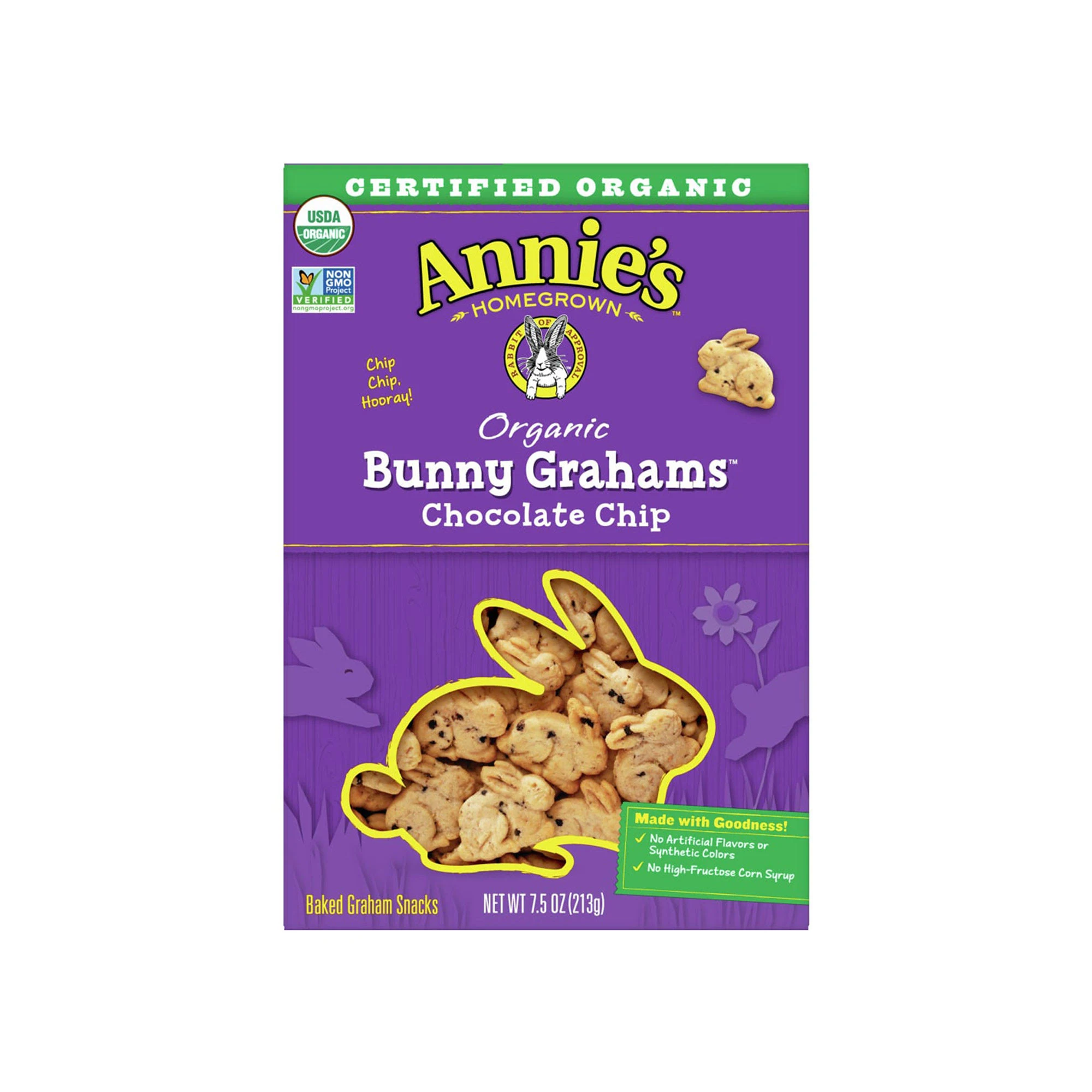 "Annie's Organic Bunny Grahams, Chocolate Chip"