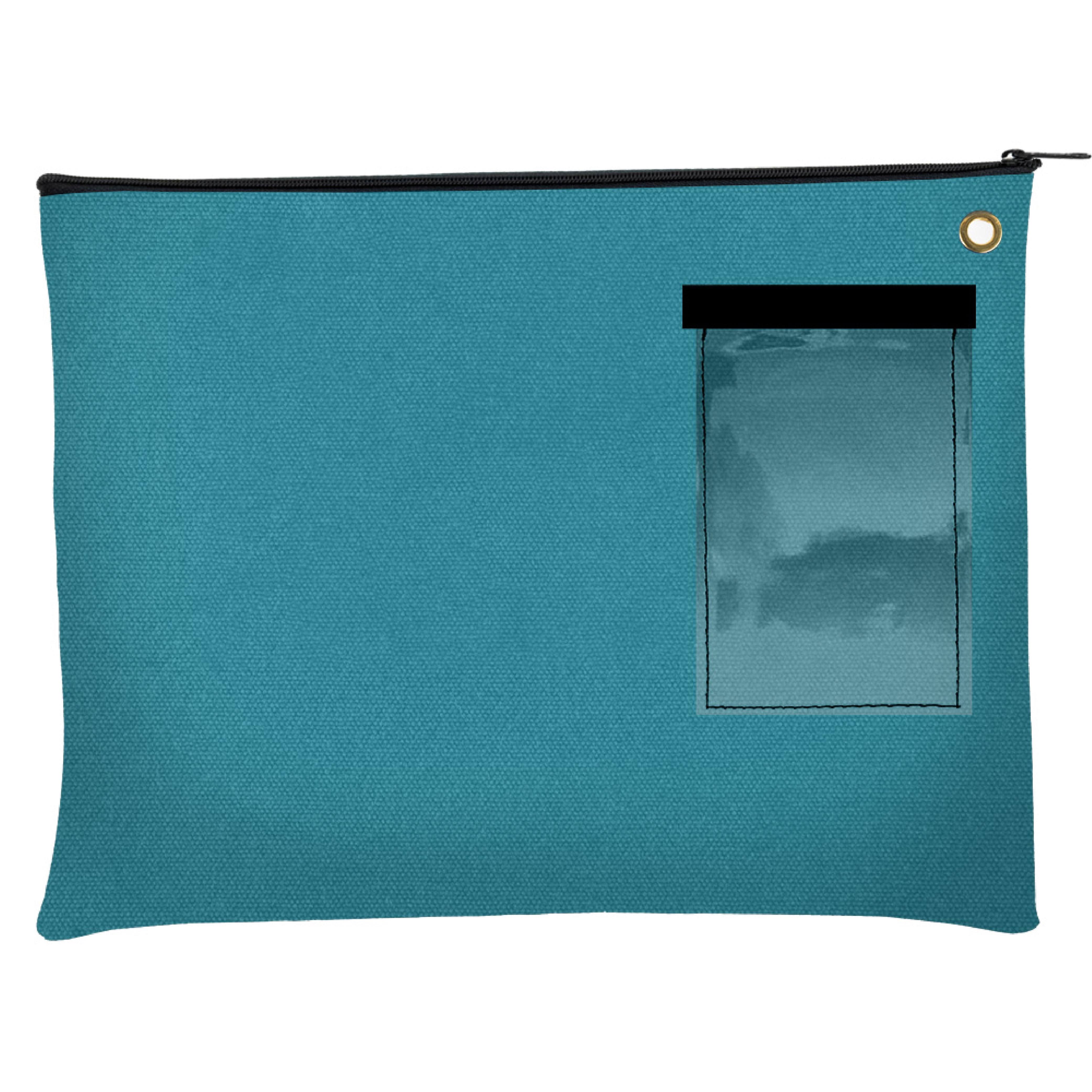 Banksuppliescanvas Interoffice Mailer, 14 oz. | 14W x 11H | Teal | Transit Bag, Size: 5XL