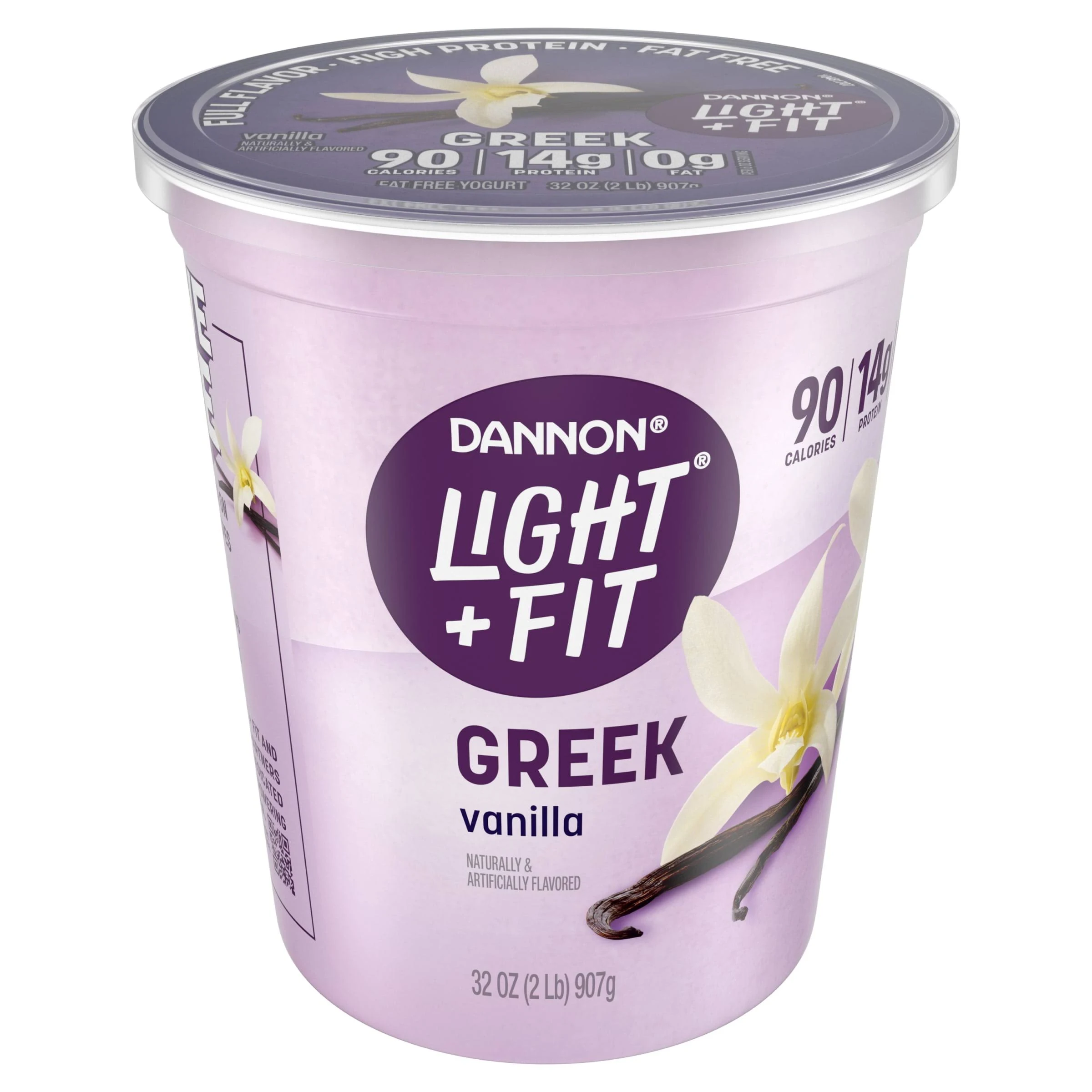 Dannon Light + Fit Nonfat Greek Yogurt, Vanilla (32 oz)