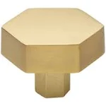 1-1/2 in. Hexagon Knob Satin Gold, 10PK