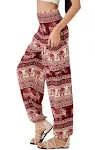 Joob Joob Boho Pants for Women - Hippie Harem Pants Women - Womens Yoga Pants – Comfy Bohemian Flowy Hippie Clothes