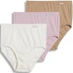 Jockey Plus Size Elance Brief 3-Pack - Womens - Pink / Ivory / Sand - 8/XL