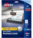 Avery Printable Business Cards, Inkjet Printers, 200 Cards(Pack of 1), 2 x 3.5, Clean Edge, Heavyweight (8871)