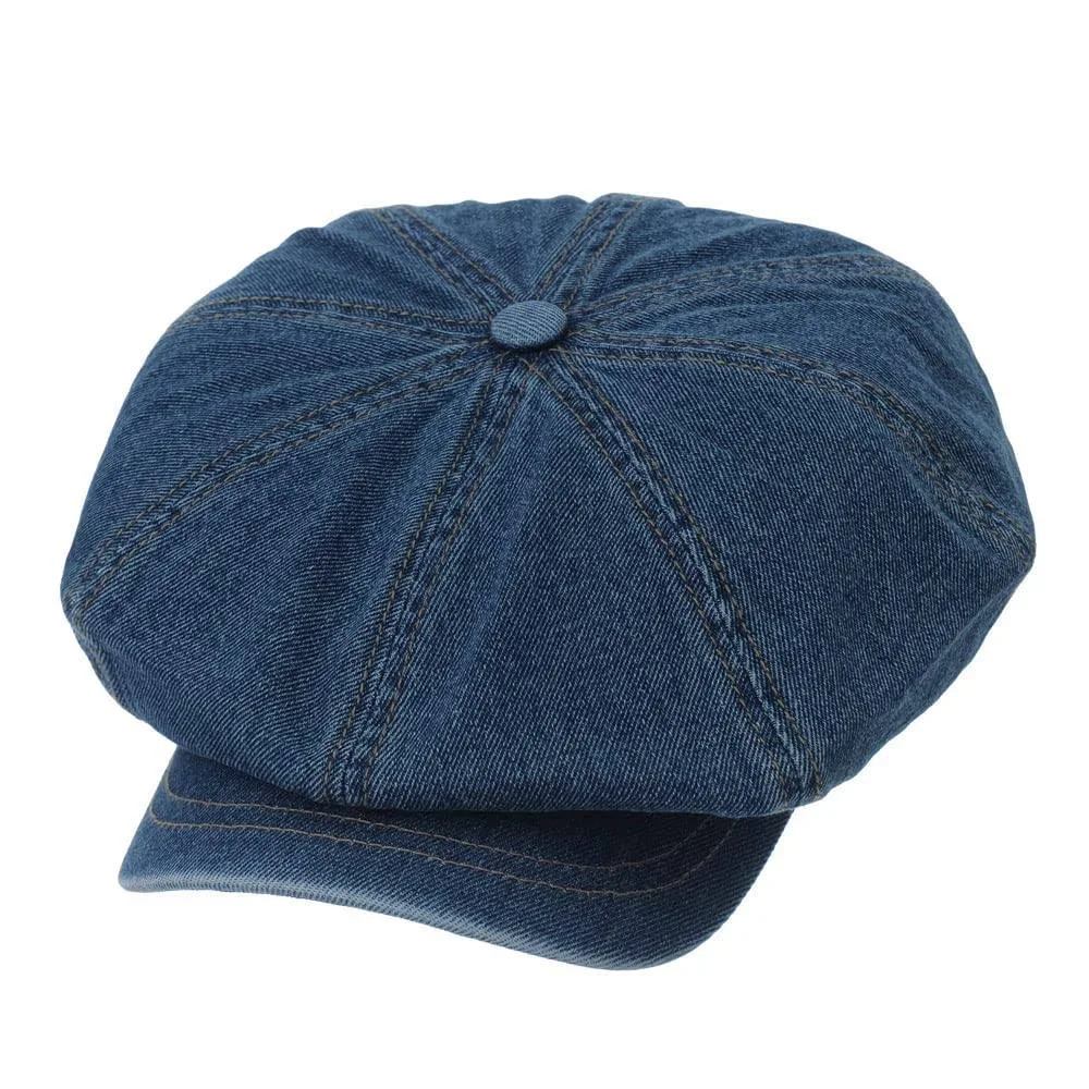 Withmoons Denim Cotton Newsboy Hat