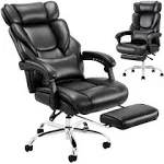 Office Chair with Footrest-Ergonomic Computer Chair with Extra Lumbar Support Pillow