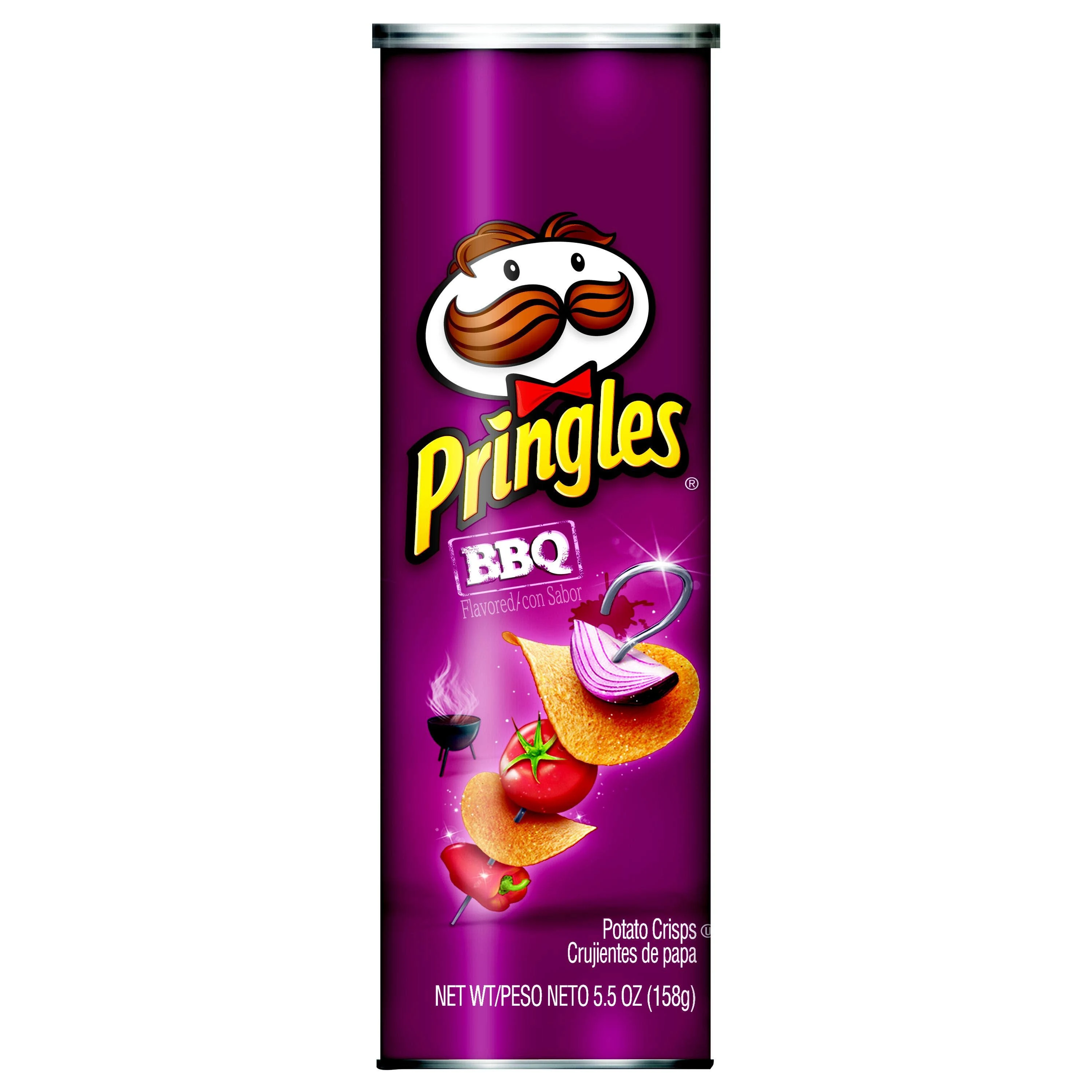 Pringles Bbq Potato Crisp, 5.5 oz - Case of 14