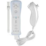 TechKen Wii Controller with Nunchuck and Motion Plus, 2 Sets of Red, Compatible with Nintendo Wii, Wii U