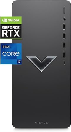 HP Victus 15L Gaming Desktop Computer, NVIDIA GeForce RTX 3060 Graphics Card, 12th Gen Intel Core Processor, 16 GB SDRAM, 512GB SSD, Windows11 Home OS, QuickDrop, Wi-Fi & Bluetooth (TG02-0040,2022)