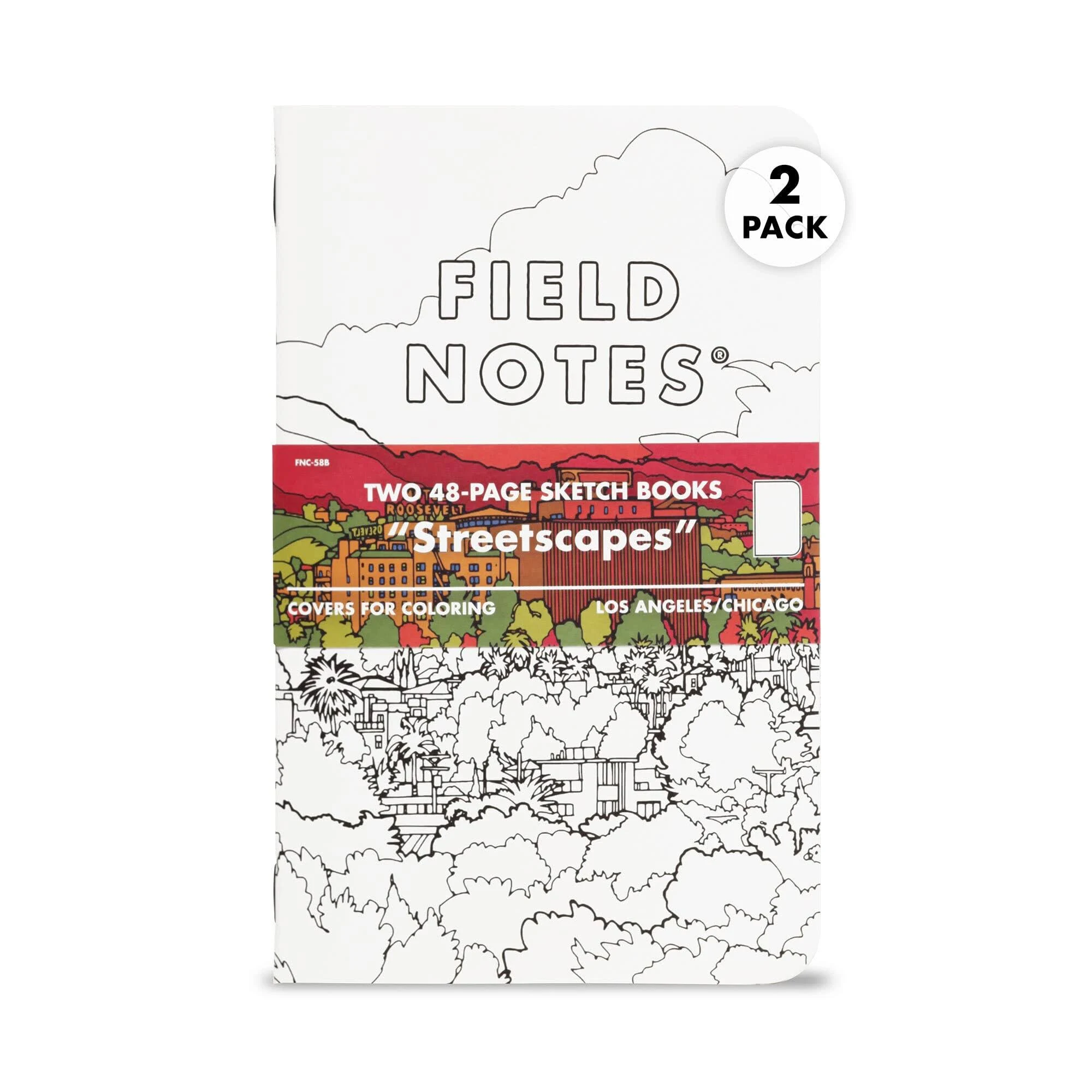 Field Notes Streetscapes B Sketch Book, 2 Pack - Los Angeles + Chicago