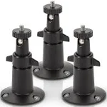 Wasserstein Adjustable Indoor/Outdoor Security Metal Wall Mount for Arlo Pro, Arlo Pro 2, Arlo Ultra (3 Pack, Black)