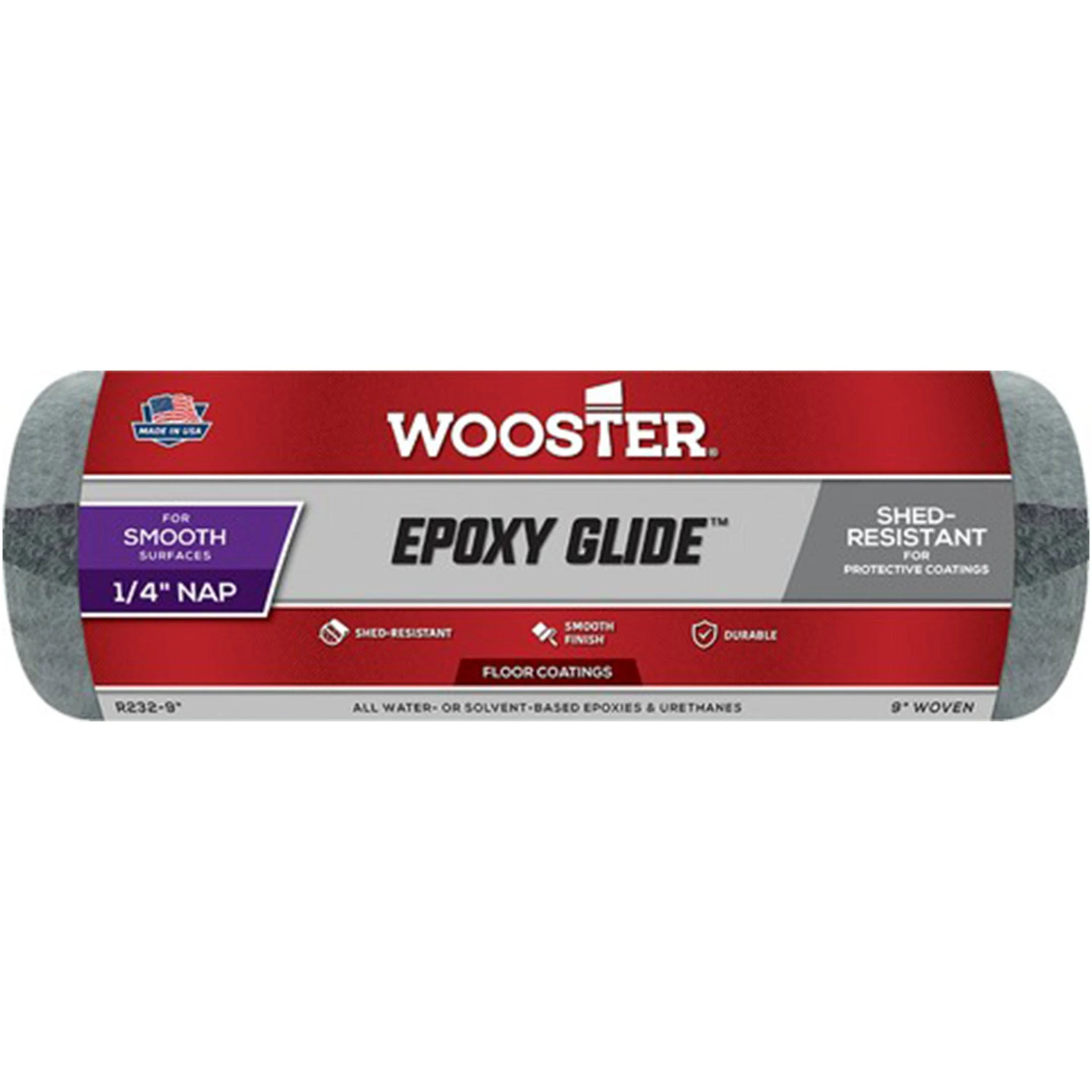 Wooster 9" Epoxy Glide 1/4" Nap Roller Cover