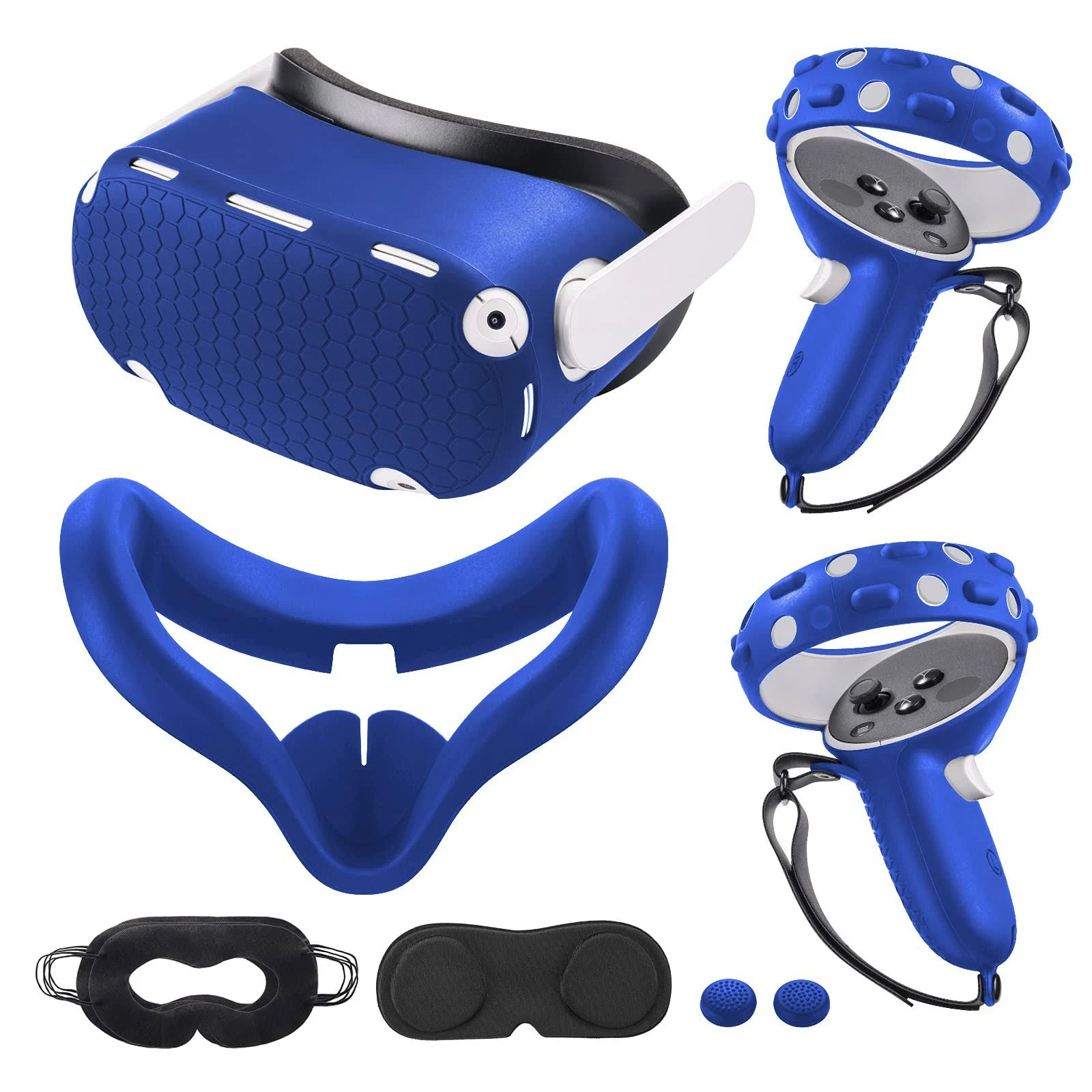 Compatible with Oculus Quest 2 Accessories, Silicone Face Cover, VR Shell Cov...