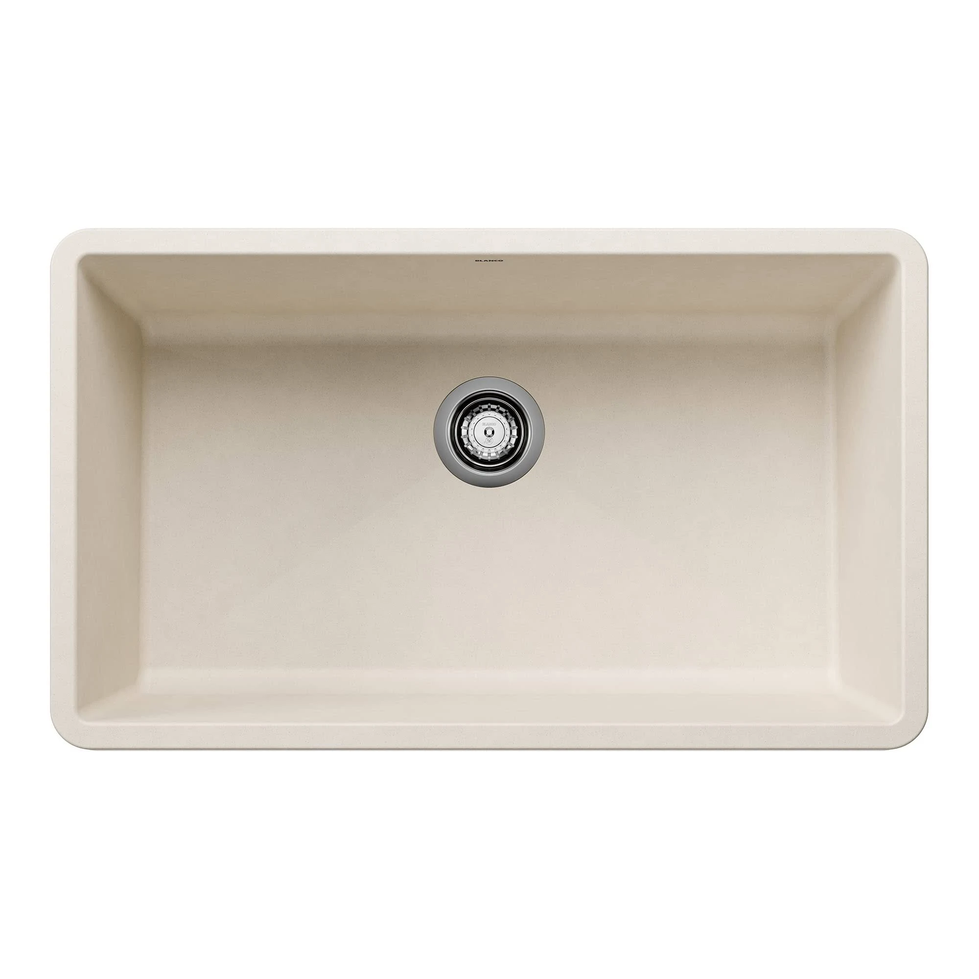 Blanco Precis SILGRANIT 32" Super Single Undermount Kitchen Sink, Volcano Gray