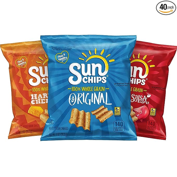 SunChips Multigrain Chips Variety 1 Ounce Pack of 40