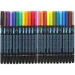 Artist's Loft 24 Watercolor Dual-Tip Markers Perfect for Drawing, Coloring, Arts & Crafts - 1 Pack