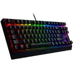 Razer BlackWidow V3 Tenkeyless Compact Mechanical Keyboard with Razer Chroma RGB - Fully Programmable Keys - Green Switch (Tactile & Clicky) - US Layo