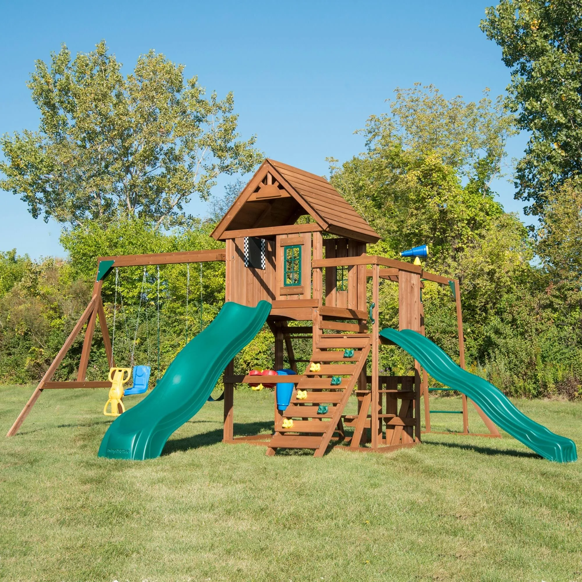 Swing-N-Slide Super Knightsbridge Wood Complete Play Set