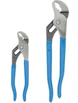 Channellock VJ-3 Tongue and Groove Plier Set,Dipped,3Pcs. Blue, 6.5", 9.5", 12"