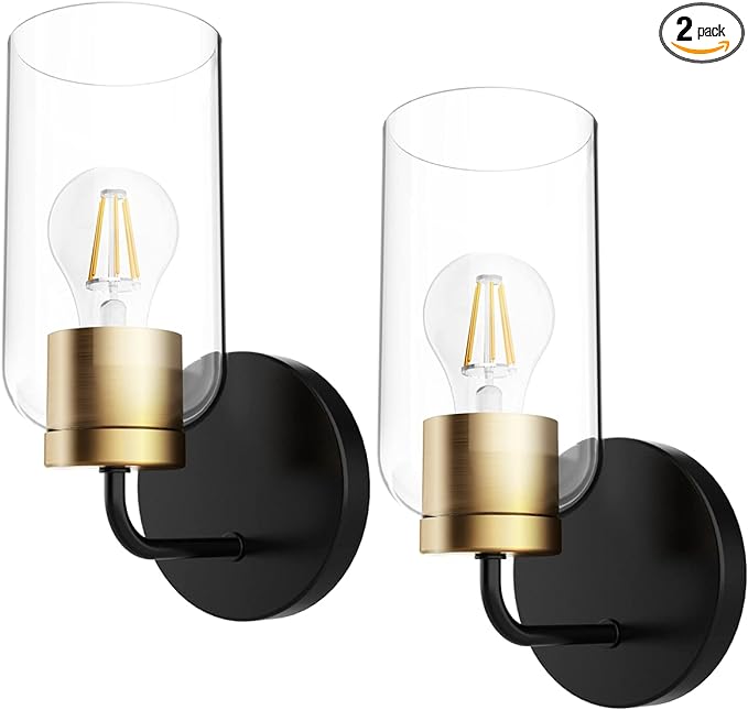 Hamil Yeah Gold Wall Sconces Set of Two