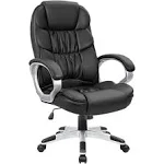 Homall Office Chair High Back Computer Desk Chair, Pu Leather Adjustable Height Modern Executive Swivel Task with Padded Armrests and