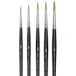 Winsor & Newton Series 7 Kolinsky Sable Brush - Pointed Round, Set of 5