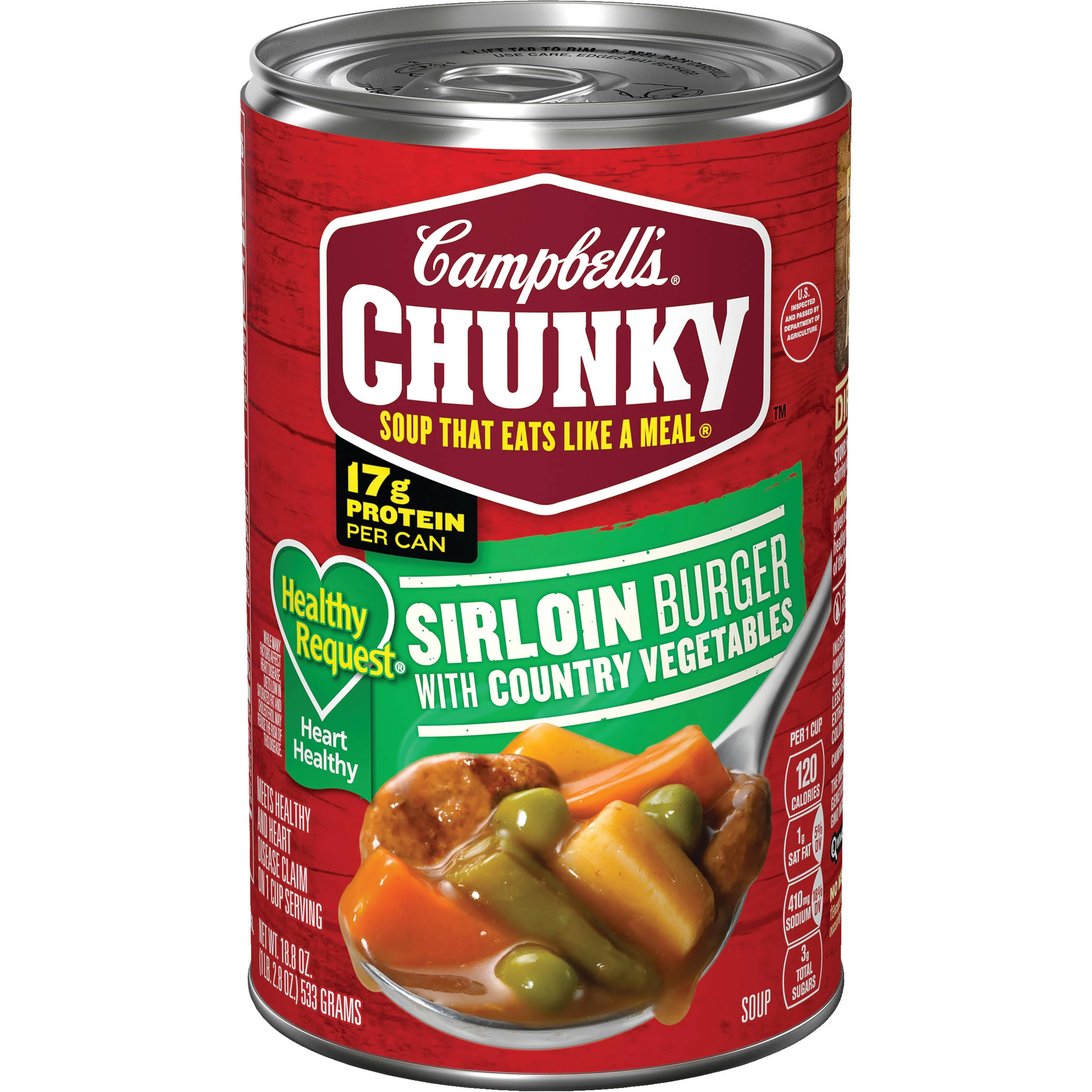 Campbell's Chunky Sirloin Burger Soup With Country Vegetables