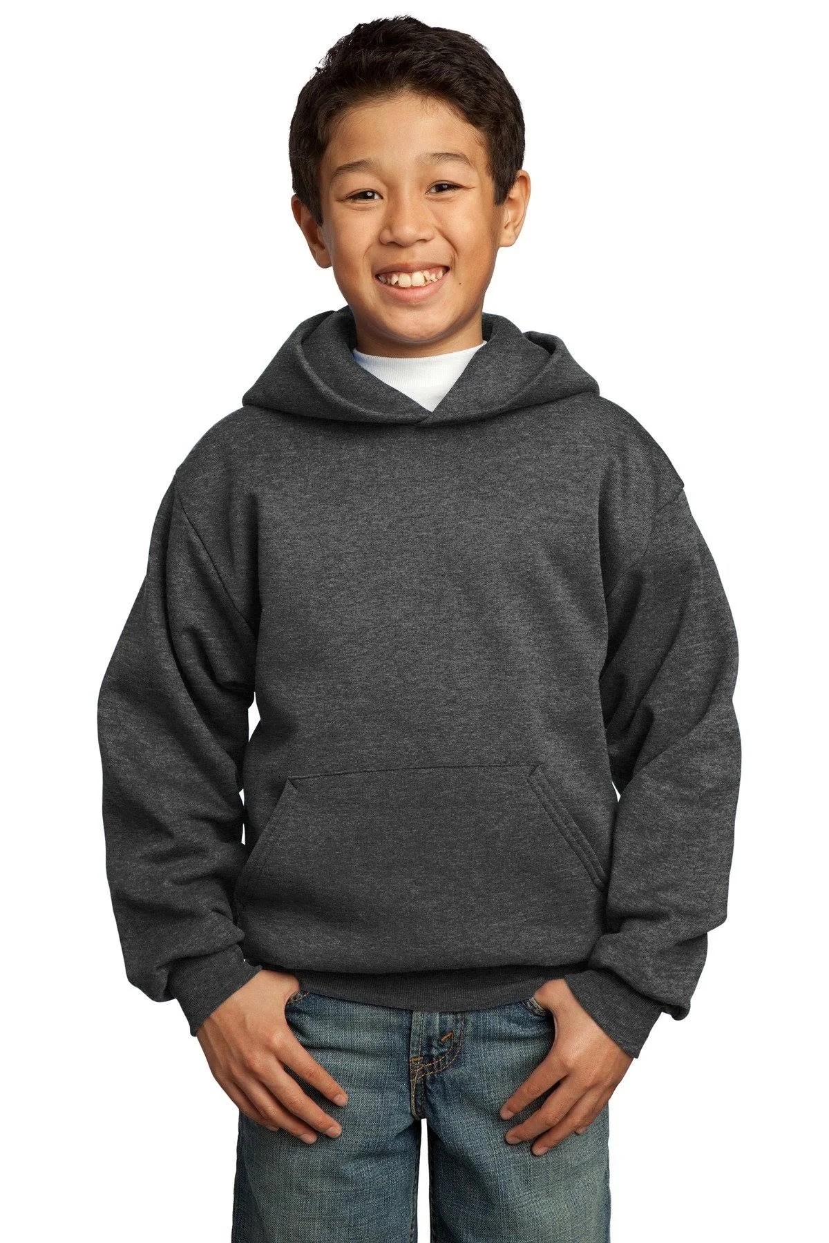 Port & Company® Neutrals Youth Core Fleece Pullover Hooded Sweatshirt