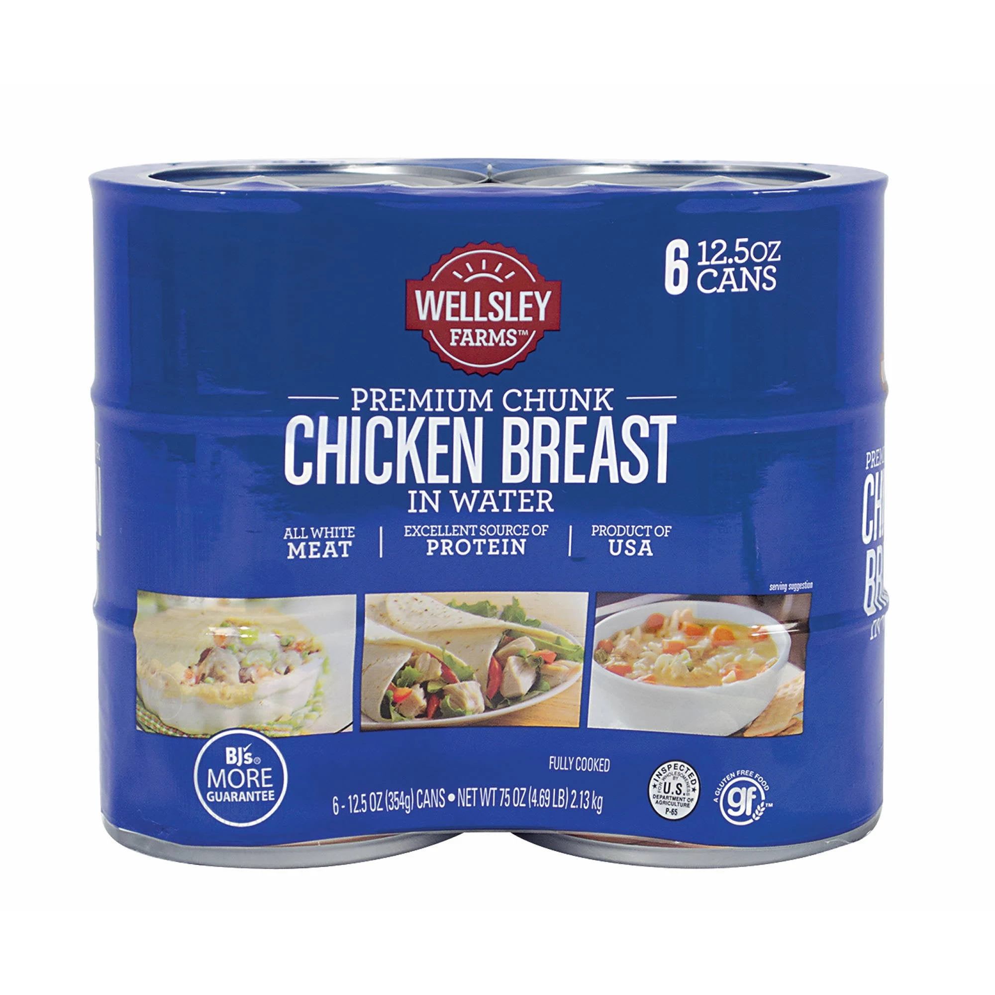 Wellsley Farms White Premium Chunk Chicken Breast in Water, 12.5 Ounce, 8 Count