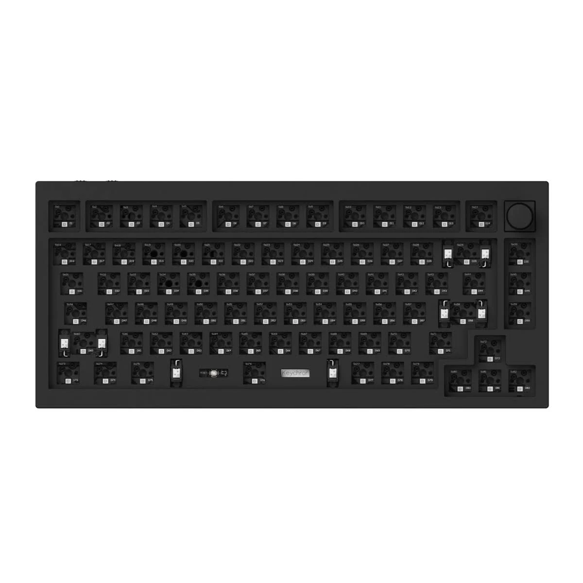 Keychron Q1 Pro Mechanical Keyboard 75% Layout RGB - Wireless - Hotswap - with Knob - Carbon Black - MX Pro Red