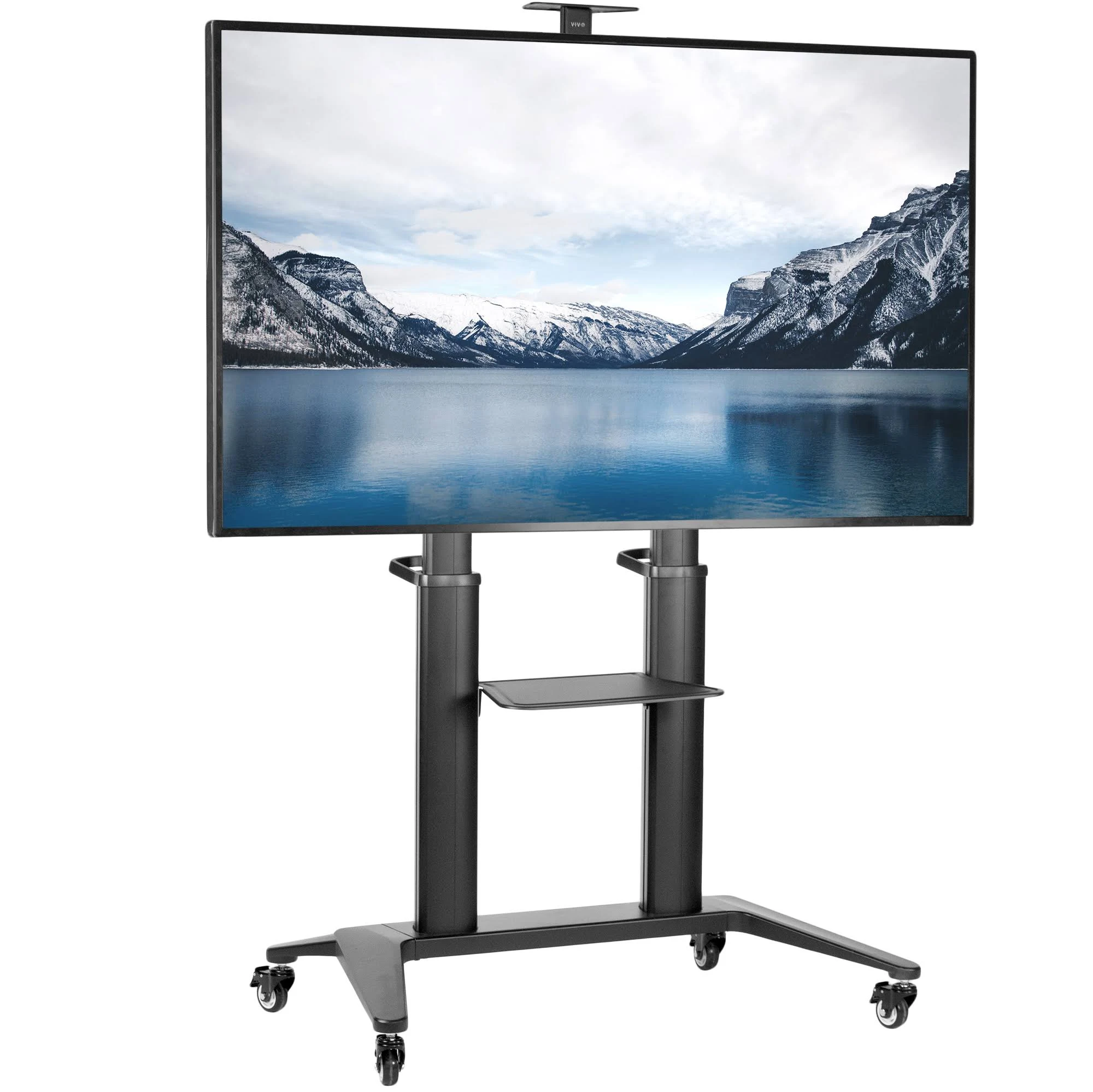 VIVO Aluminum Ultra Heavy Duty 32&#034; to 120&#034; TV Cart, Mobile Large Screen TV Stand